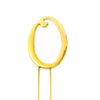 Number 0 GOLD Metal Cake Topper