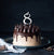 Number 8 SILVER Metal Cake Topper