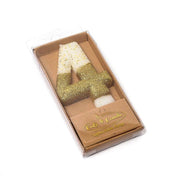 Candle Gold Dipped 8cm NUMBER 4 - Cake Decorating Central