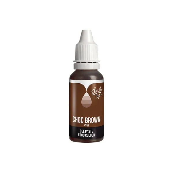 Over The Top CHOC BROWN Food Gel Colour 25g