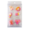 Sugar Decorations CHRISTENING ASSORTMENT BABY PINK 6 PIECE