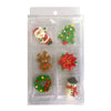 Sugar Decorations CHRISTMAS 6 PIECE