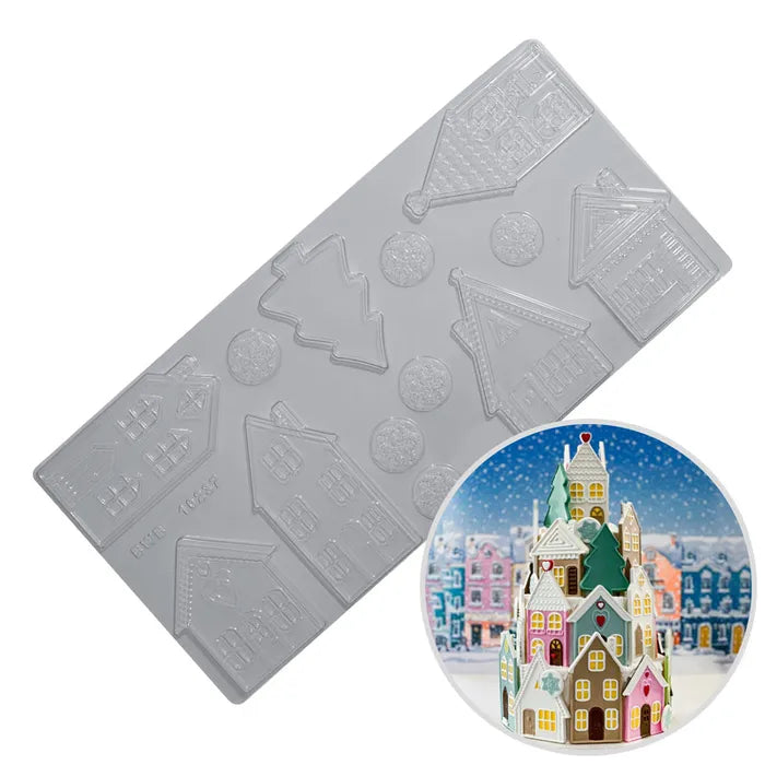 BWB CHRISTMAS HOUSES CHOCOLATE MOULD