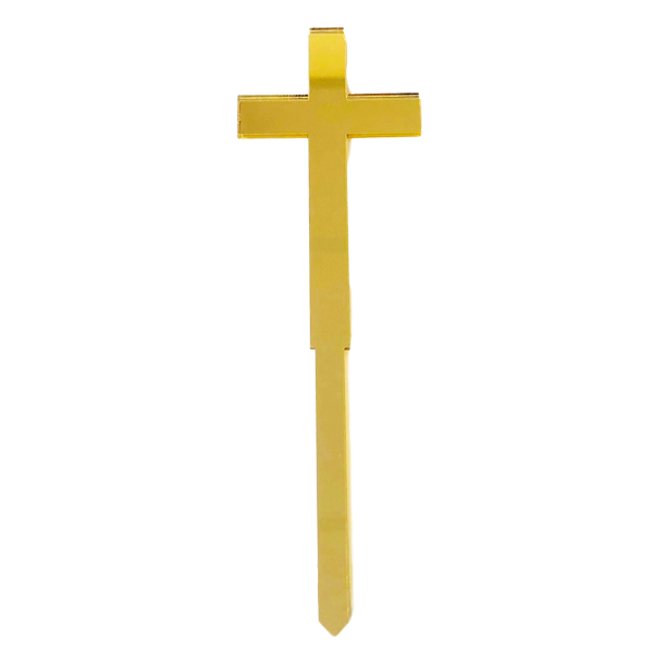 CROSS Gold Mirror Cake Topper - Cake Decorating Central