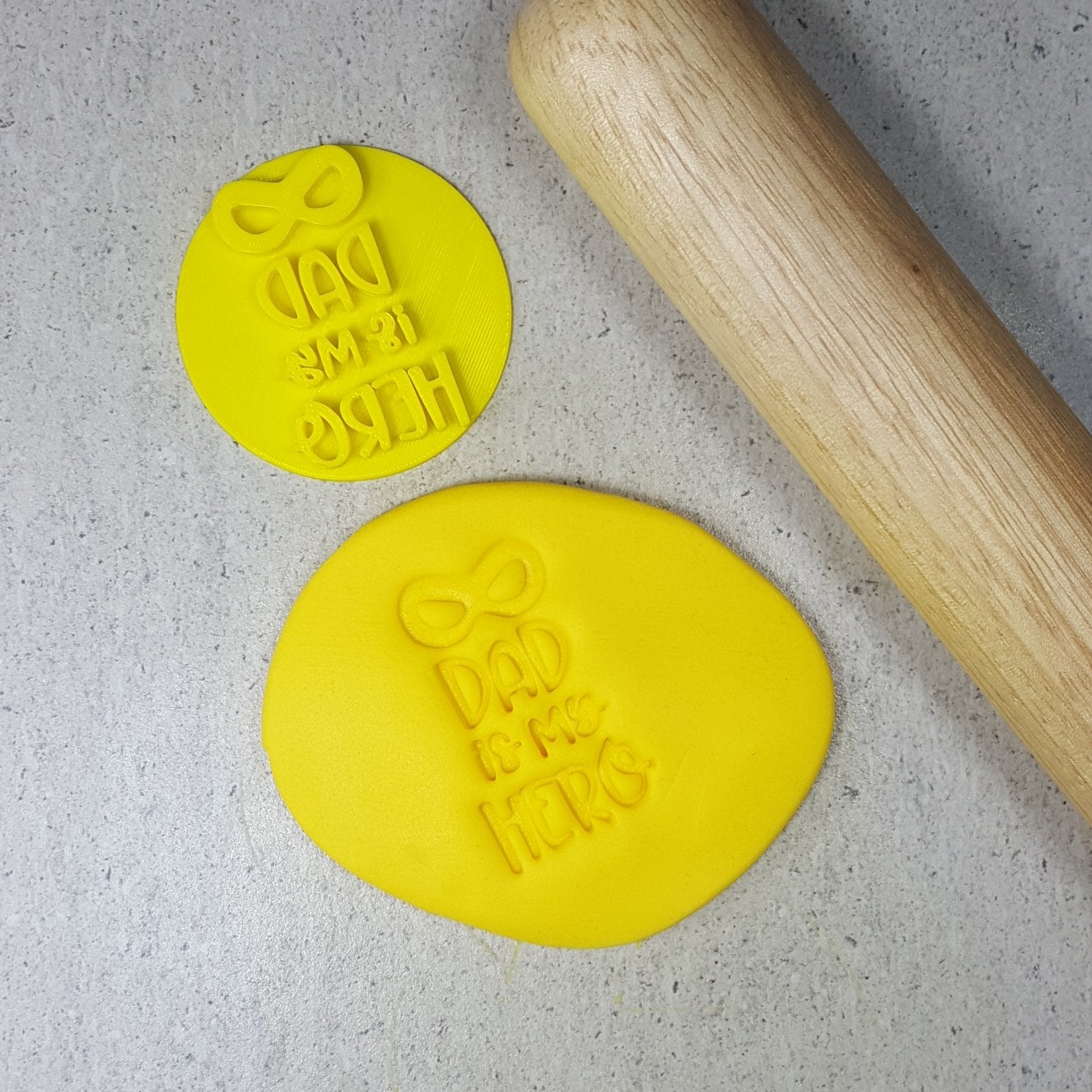 DAD IS MY HERO 60MM COOKIE EMBOSSER - Cake Decorating Central