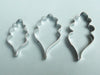 DAISY LEAVES LARGE 3pce fondant cutter set