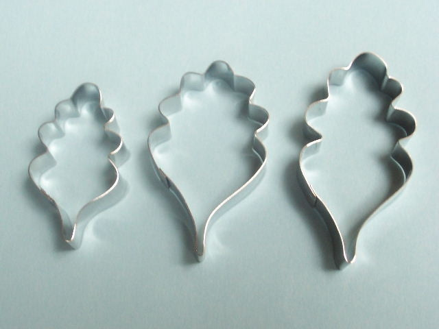 DAISY LEAVES LARGE 3pce fondant cutter set