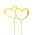 DOUBLE HEARTS GOLD Metal Cake Topper - Cake Decorating Central