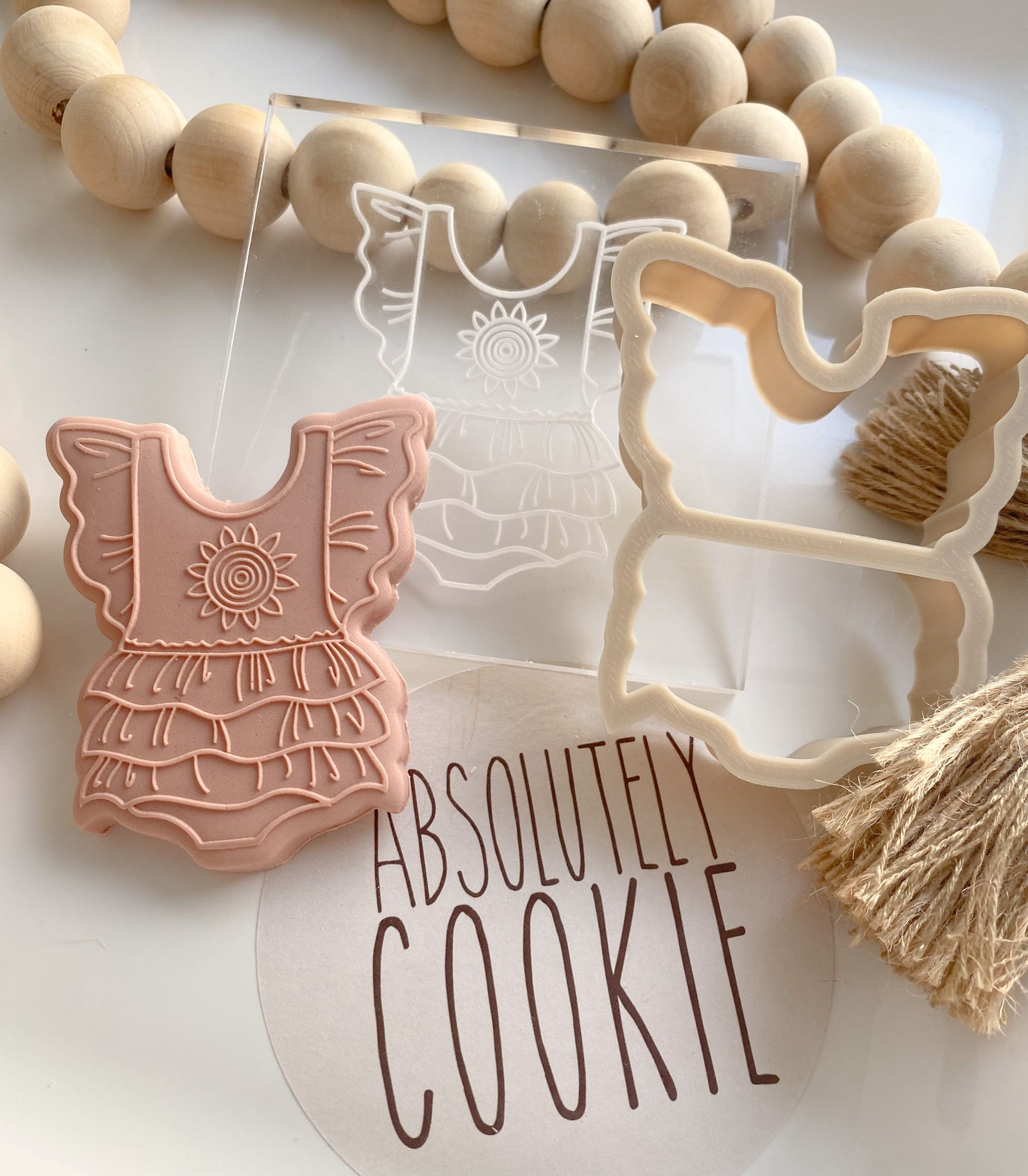 DRESSED IN PINK Ruffly Onesie Cutter & Debosser Set