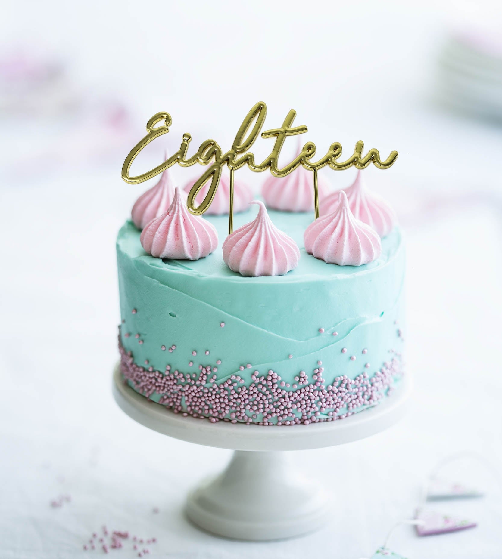 EIGHTEEN GOLD Metal Cake Topper - Cake Decorating Central