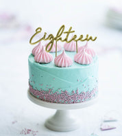 EIGHTEEN GOLD Metal Cake Topper - Cake Decorating Central