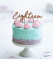 EIGHTEEN ROSE GOLD Metal Cake Topper - Cake Decorating Central