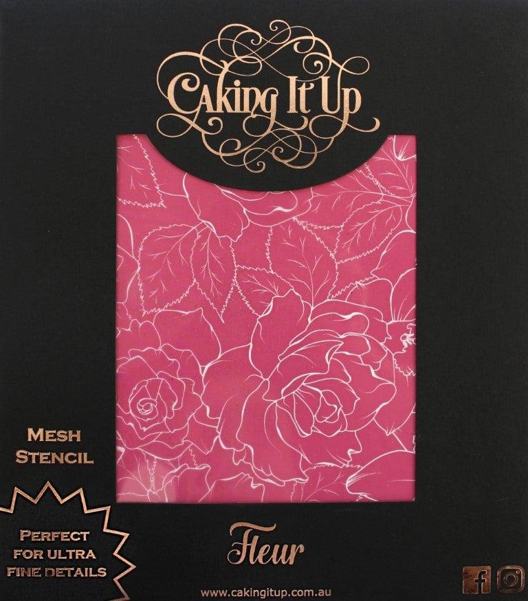 Caking It Up FLEUR Mesh Cake Stencil NEW - Cake Decorating Central