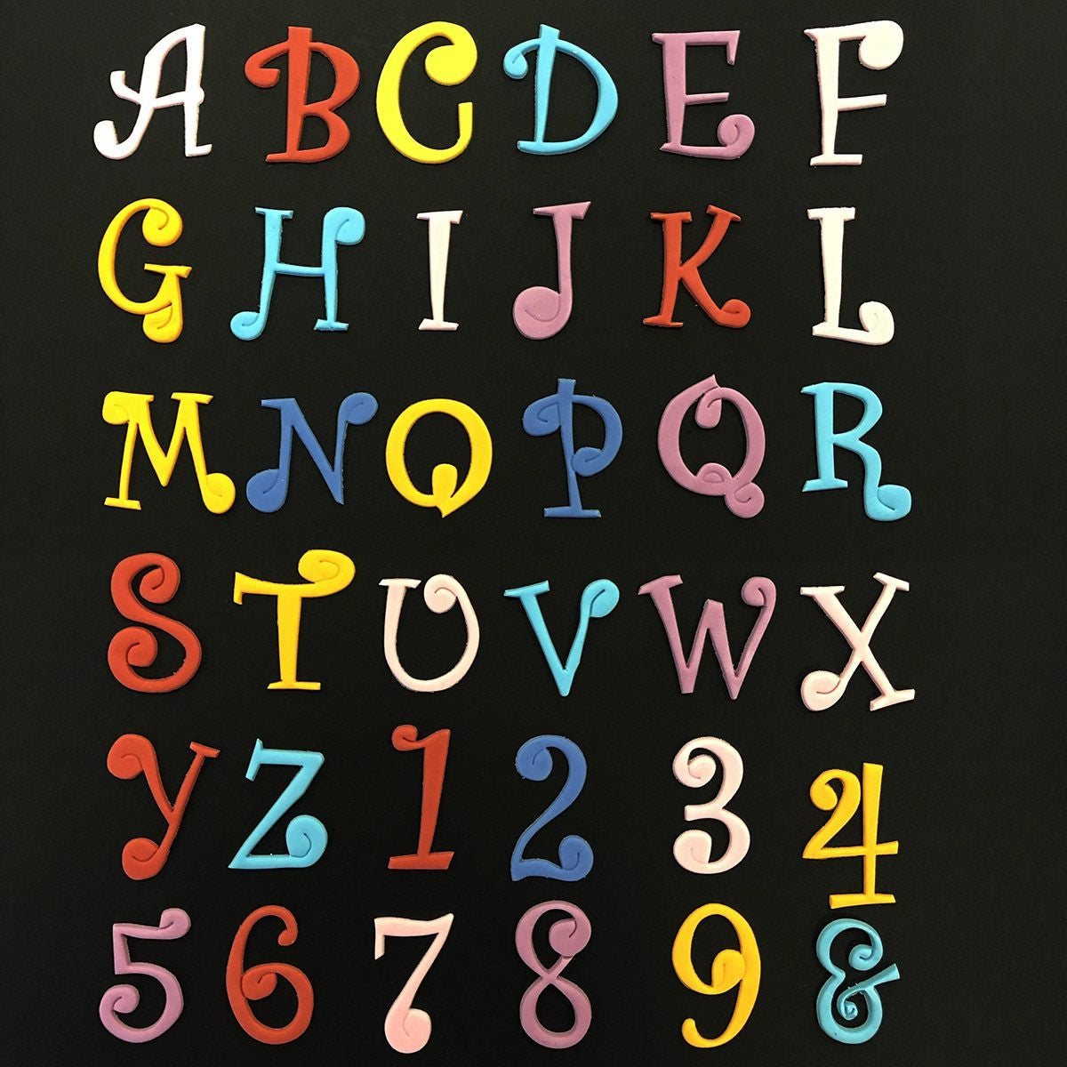 FMM FUNKY Alphabet Uppercase and Number tappit set