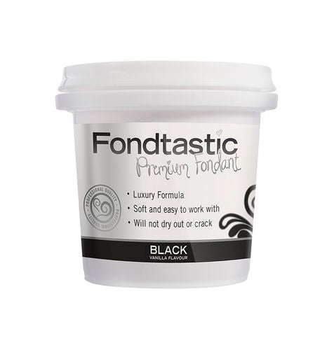 FONDTASTIC BLACK VANILLA FONDANT 8OZ