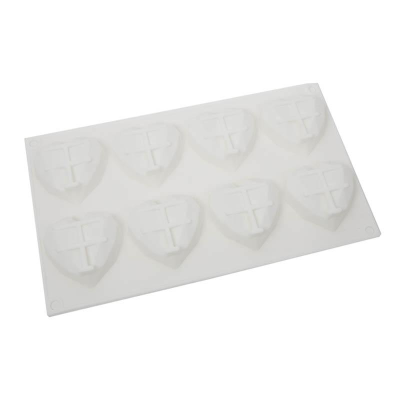 Silicone Mould GEO HEARTS 8 cavity - Cake Decorating Central