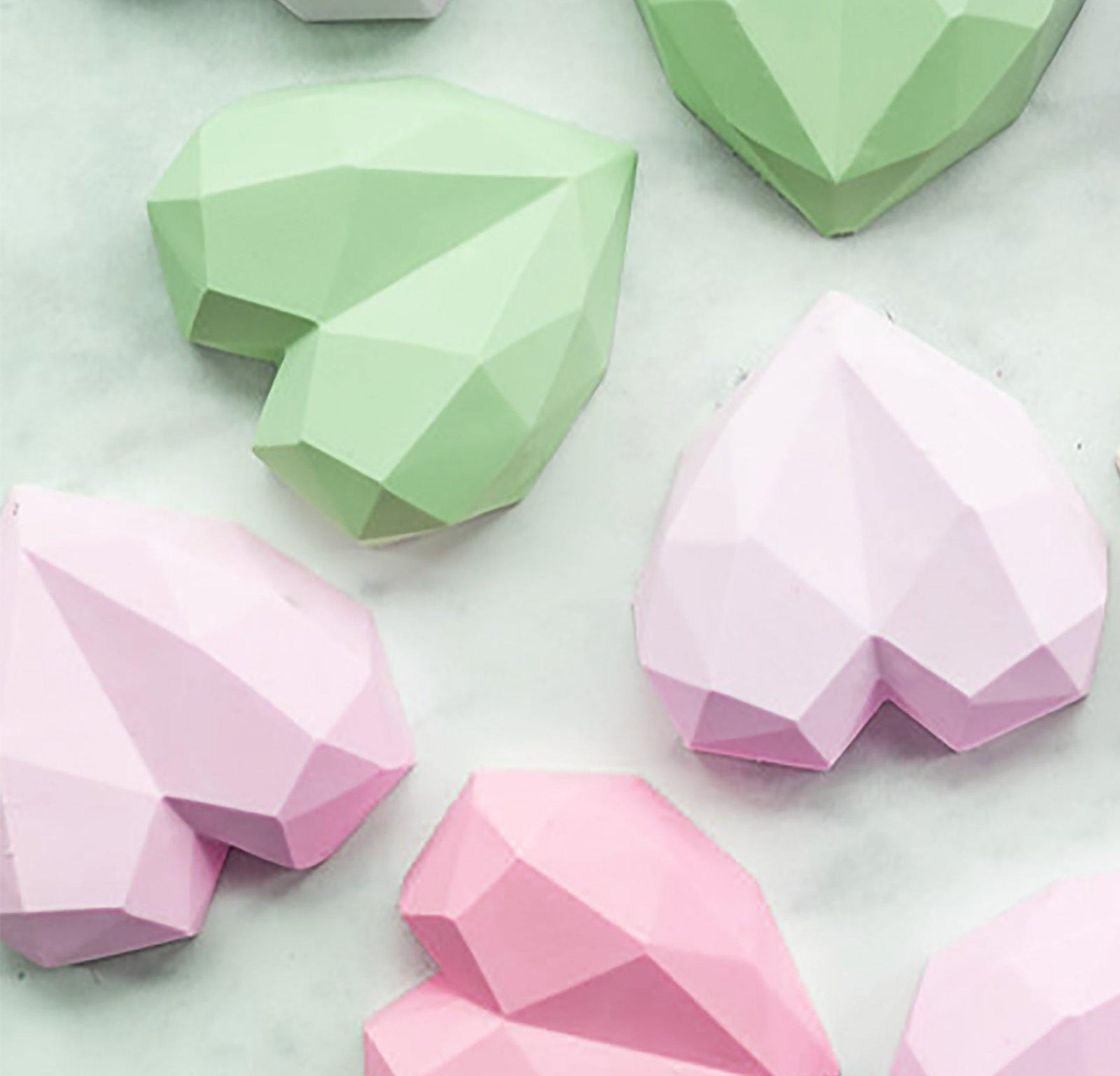 Silicone Mould GEO HEARTS 8 cavity - Cake Decorating Central