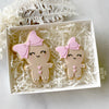 GINGERBREAD GIRL w BOW (SMALL) DEBOSSER + CUTTER SET by Little Biskut