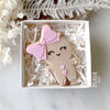 GINGERBREAD GIRL w BOW (LARGE) DEBOSSER + CUTTER SET by Little Biskut