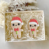 GINGERBREAD MAN w SANTA HAT (SMALL) DEBOSSER + CUTTER SET by Little Biskut