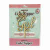 BABY GIRL Wood-Look Acrylic Cake Topper