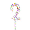 Cake Topper RAINBOW GLITTER 2 - Cake Decorating Central