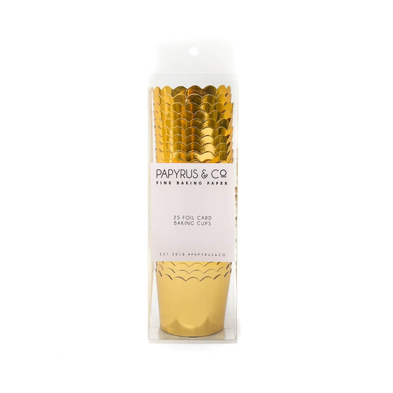 GOLD FOIL CARD BAKING CUPS 25 pce - Cake Decorating Central