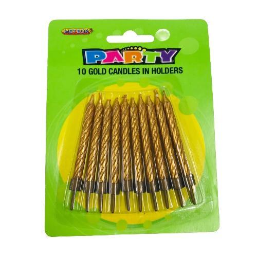 Spiral Candles GOLD - Cake Decorating Central