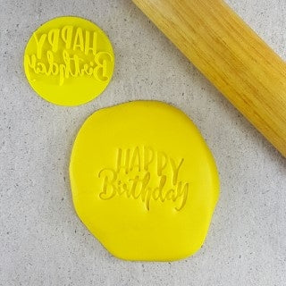 HAPPY BIRTHDAY 40mm COOKIE EMBOSSER - Cake Decorating Central