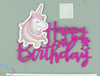 Happy Birthday Unicorn Glitter Topper - Cake Decorating Central