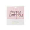 Cake Topper RAINBOW GLITTER HAPPY BIRTHDAY v2 - Cake Decorating Central