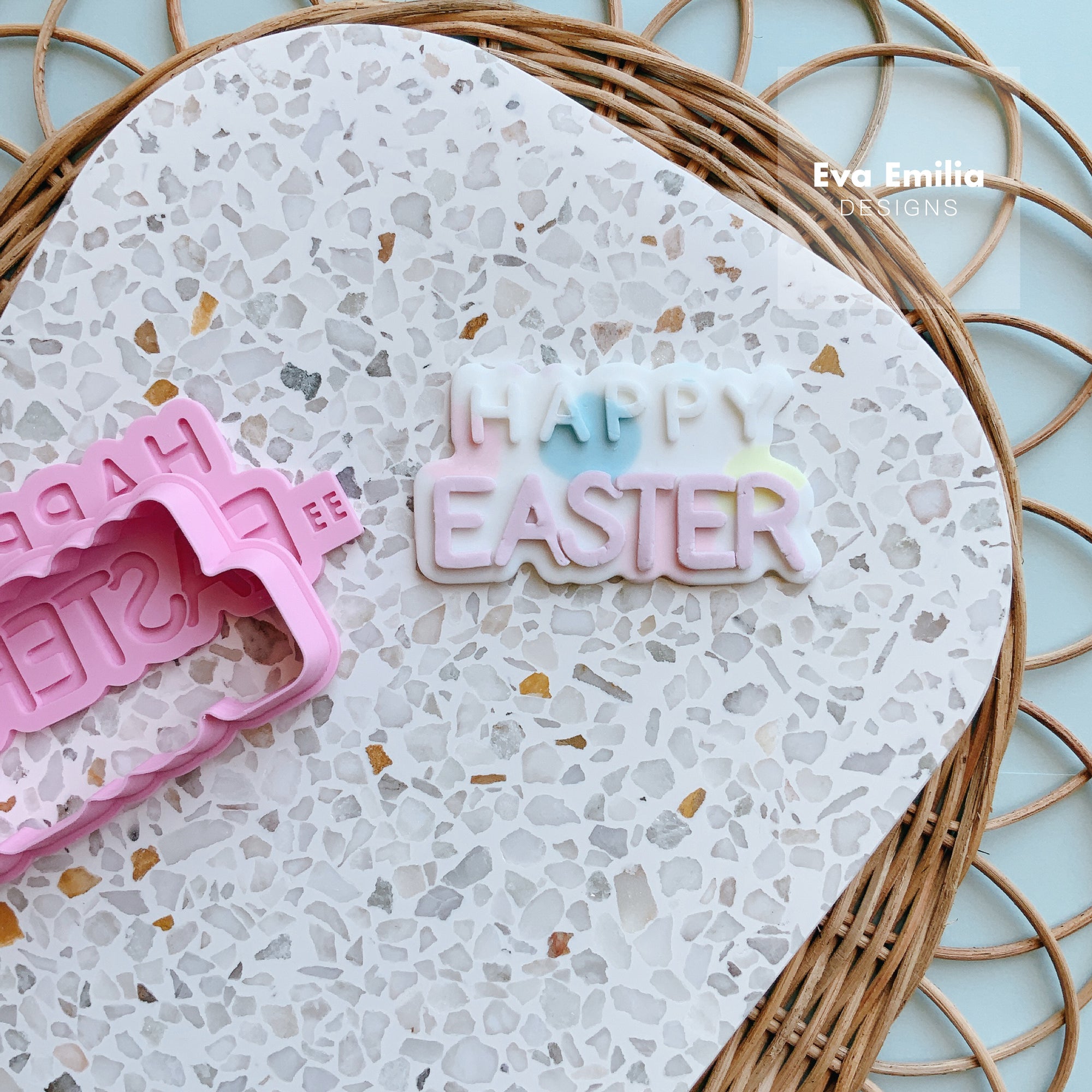 HAPPY EASTER Mini Debosser + Cutter Set