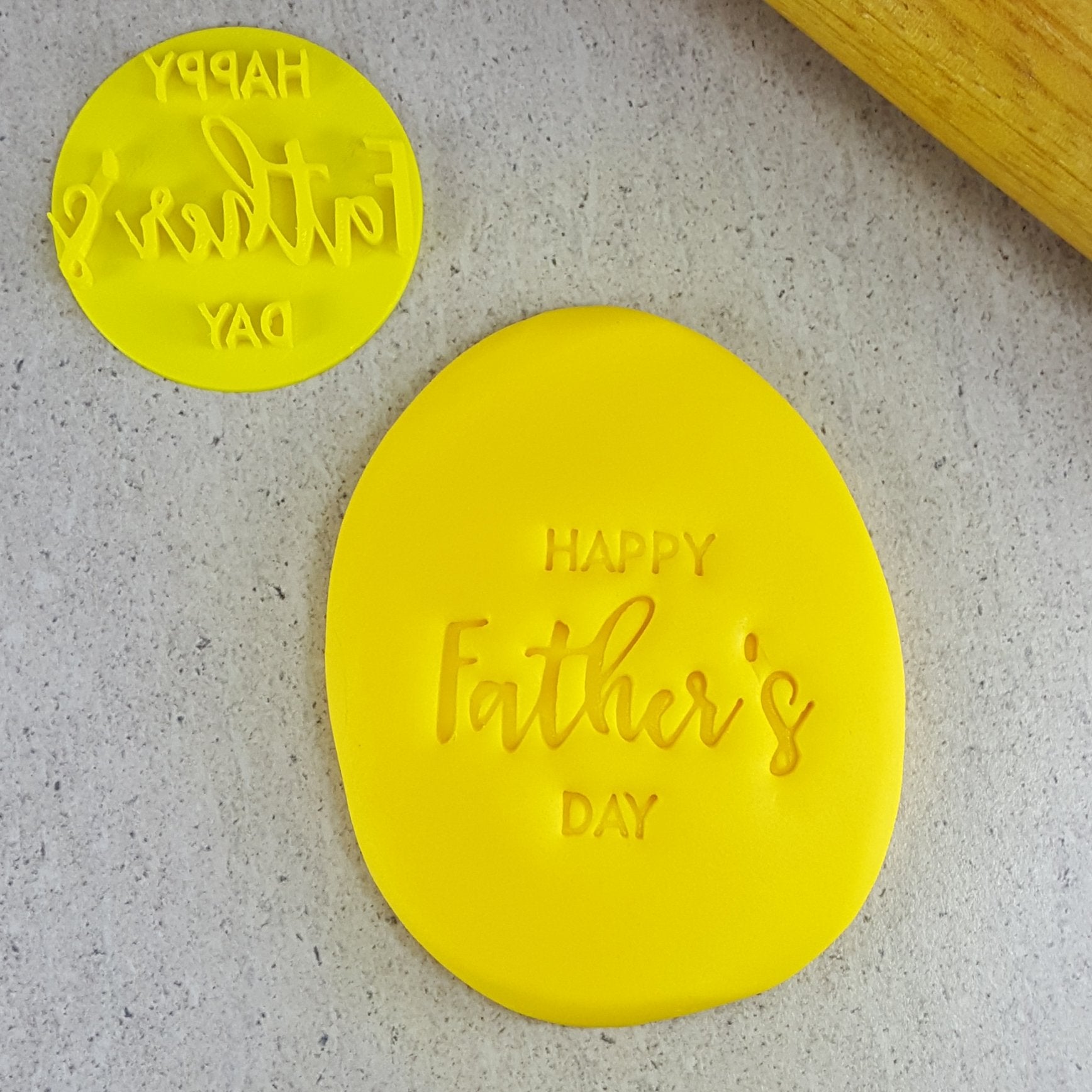 HAPPY FATHERS DAY 60mm COOKIE EMBOSSER - Cake Decorating Central