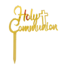 Holy Communion Gold Mirror Cake Topper - Cake Decorating Central