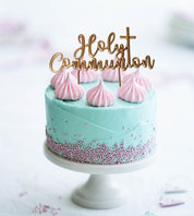Holy Communion ROSE GOLD Metal Cake Topper - Cake Decorating Central
