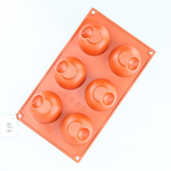 INDENT HEMISPHERE baking/chocolate mould 6 cavity