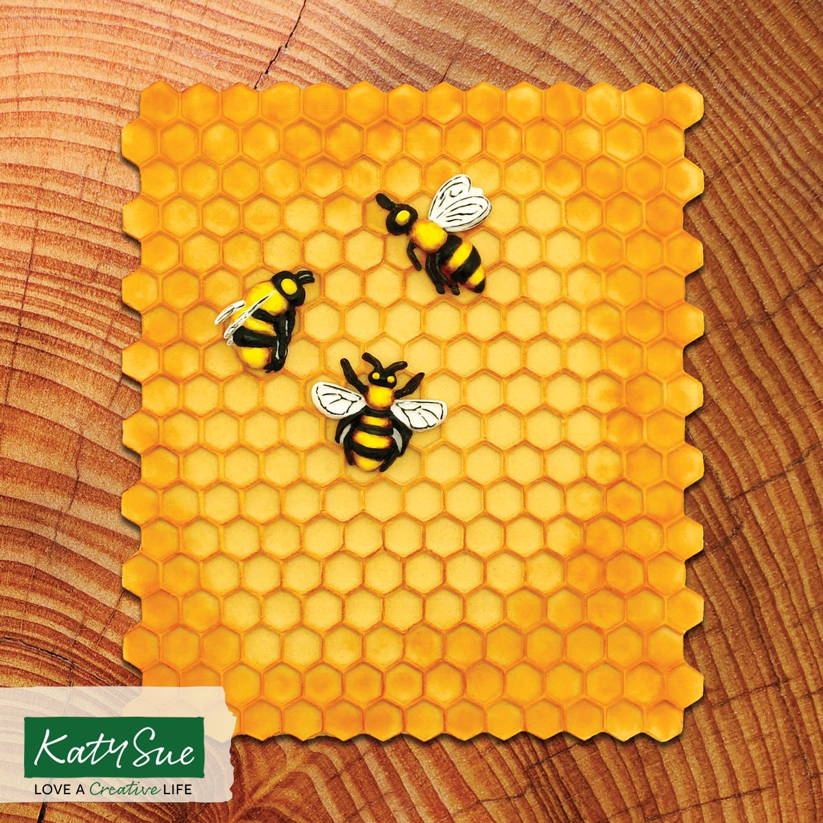 Katy Sue Mould CONTINUOUS HONEYCOMB + BEES - Cake Decorating Central