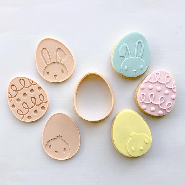 MINI EASTER EGG MULTI CUTTER + EMBOSSERS by Little Biskut - Cake Decorating Central