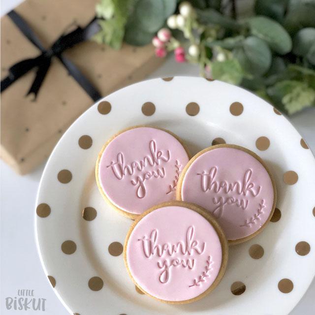 THANK YOU 60mm COOKIE EMBOSSER by Little Biskut - Cake Decorating Central