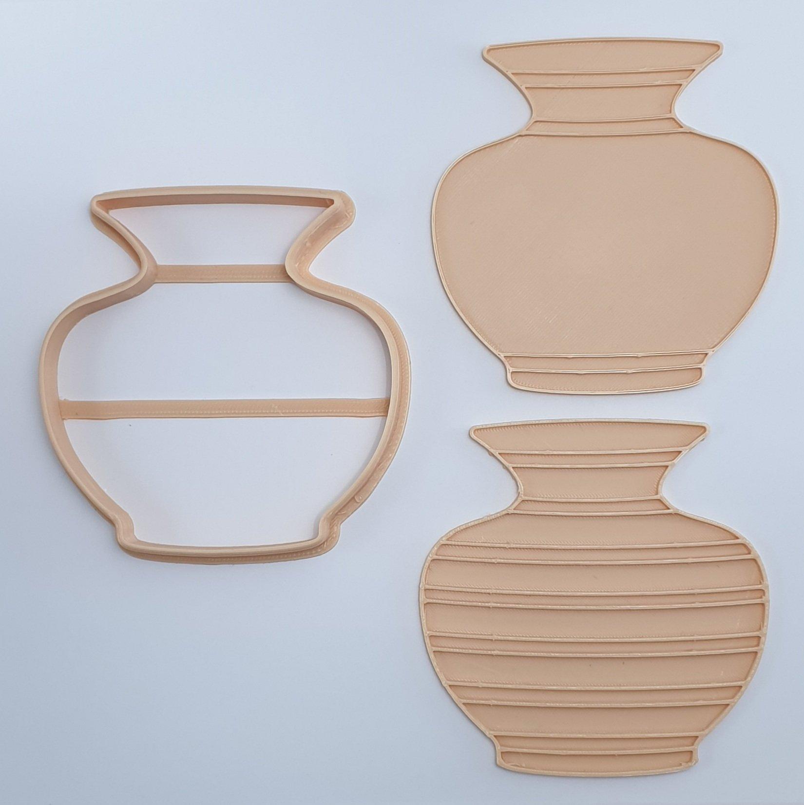 VASE 2 x EMBOSSER + CUTTER SET by Little Biskut - Cake Decorating Central