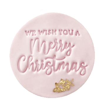 WE WISH YOU A MERRY CHRISTMAS COOKIE EMBOSSER 60MM by Little Biskut - Cake Decorating Central