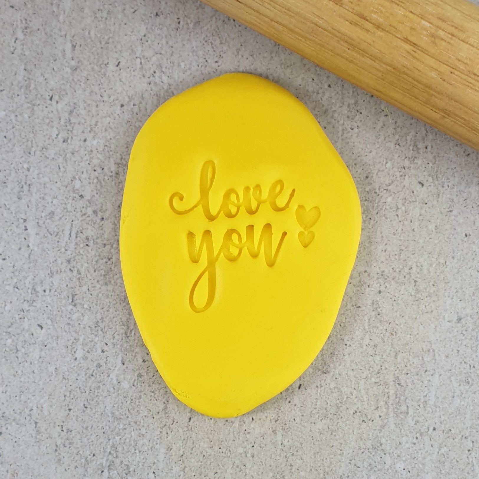 LOVE YOU 40mm COOKIE EMBOSSER - Cake Decorating Central