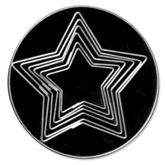 Loyal 5 POINT STAR Fondant Cutter Set 6pce - Cake Decorating Central