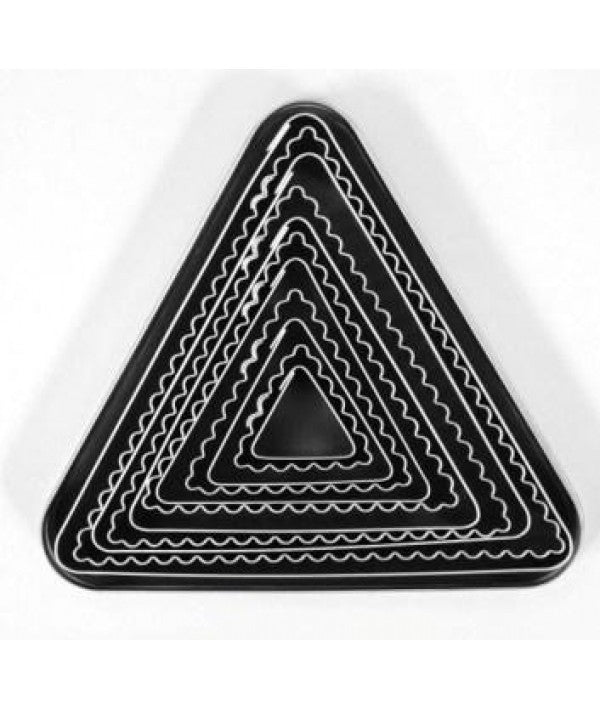 Plain & Scalloped Triangle Fondant Cutter Set 11 Piece