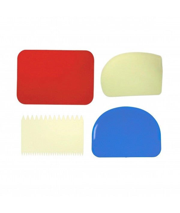 Loyal Plastic Scraper Set 4pce - Cake Decorating Central
