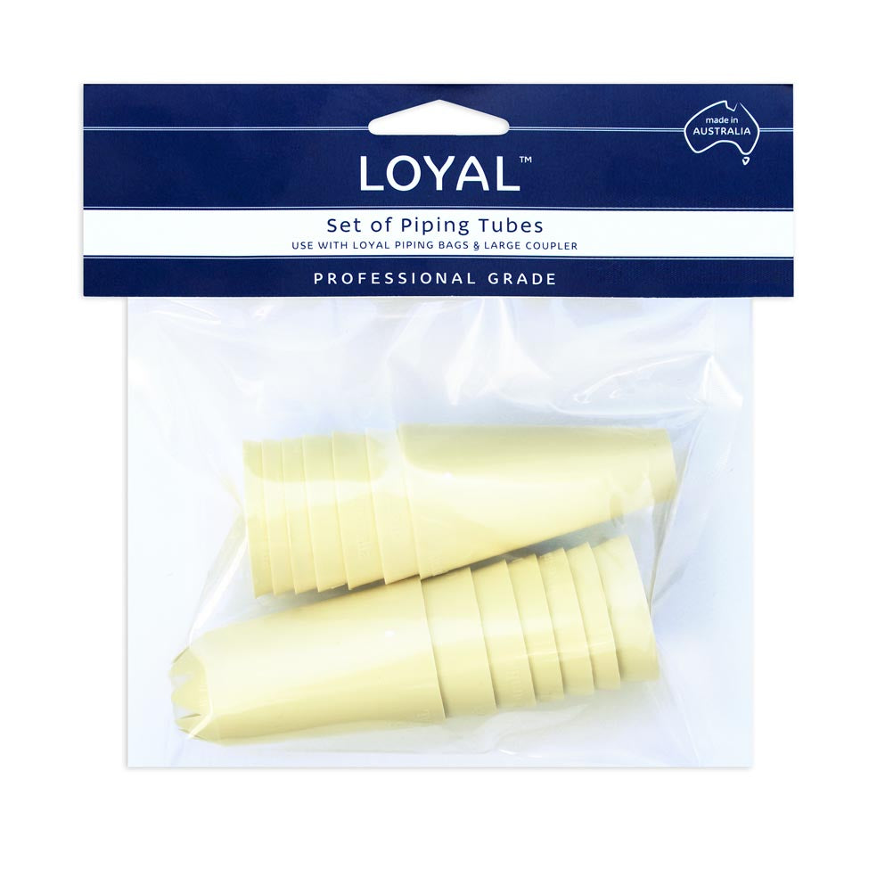 Loyal Plastic Piping Tubes Assorted Set of 14 - Cake Decorating Central