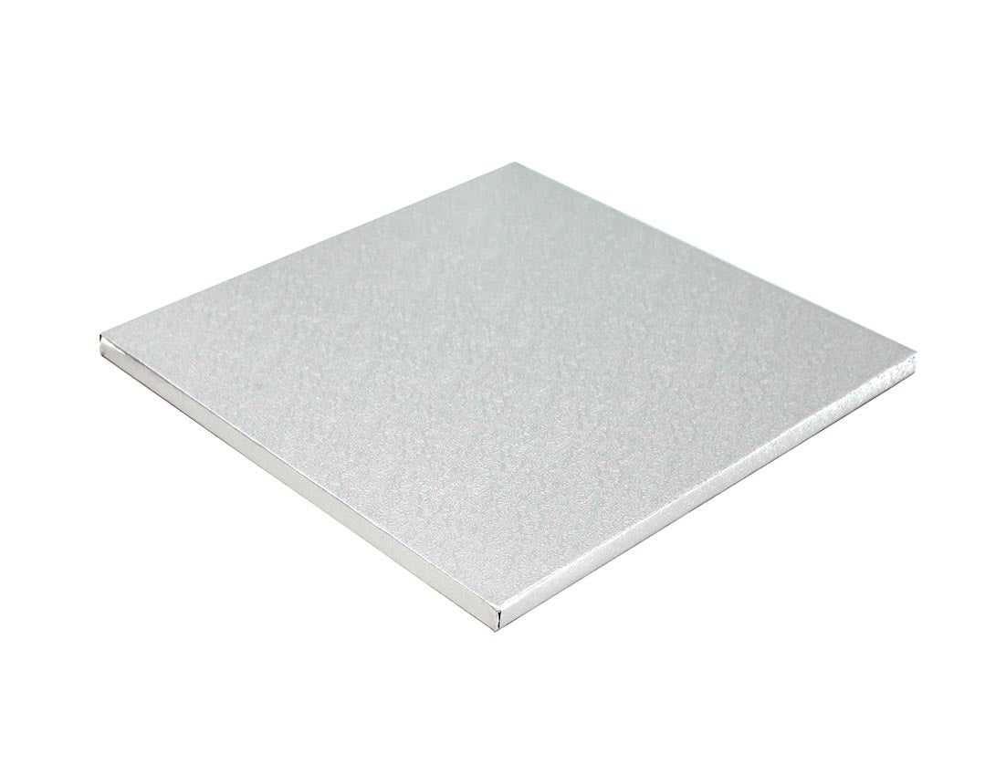 LOYAL 12" SQUARE SILVER DRUM BOARD - Cake Decorating Central