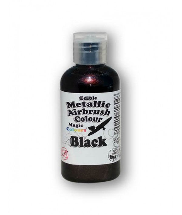 Magic Airbrush Colour METALLIC BLACK - Cake Decorating Central