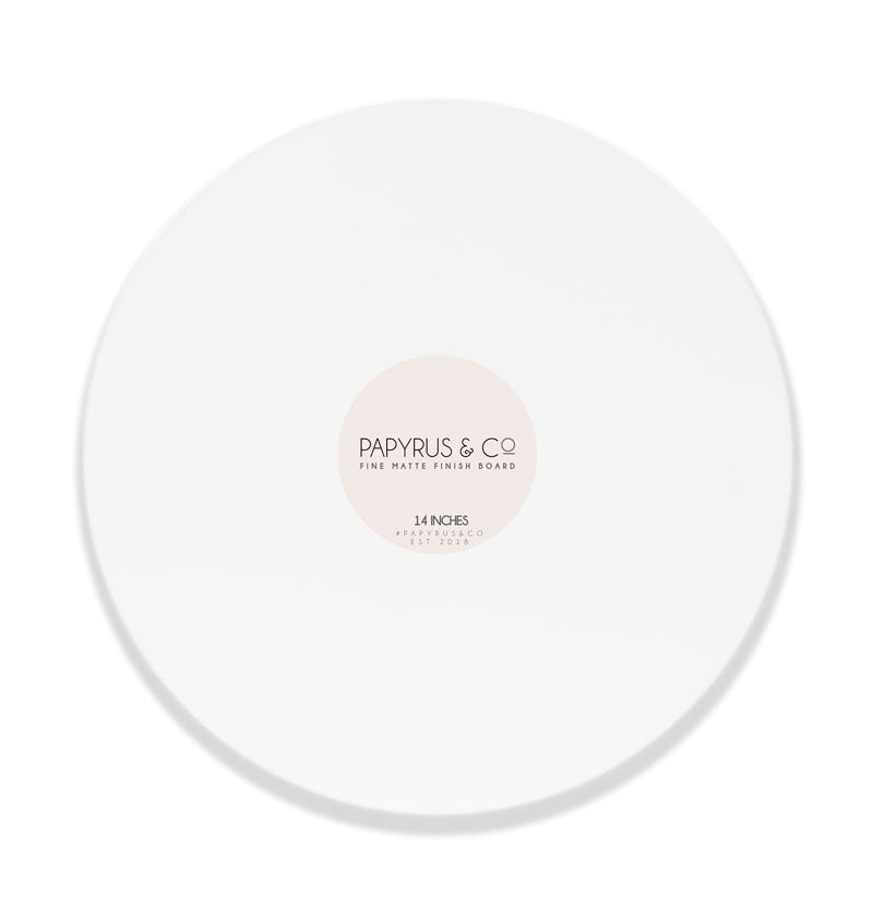ROUND 14 INCH WHITE MATTE CAKE BOARD