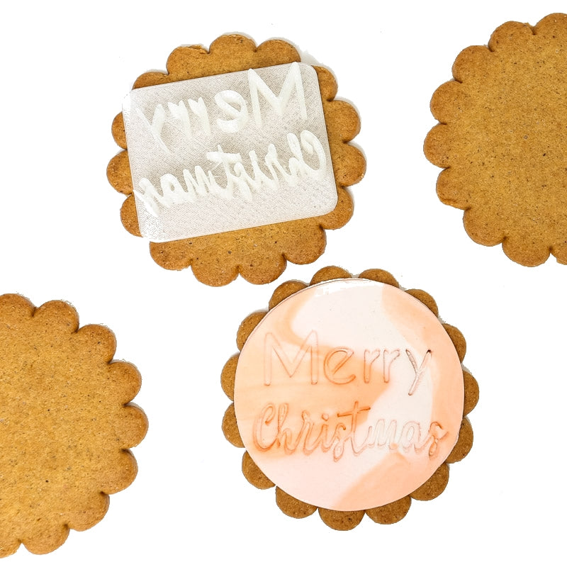 MERRY CHRISTMAS Fondant Cookie EMBOSSERS - Cake Decorating Central